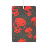 Rode Skulls op zwart Luchtverfrisser (Voorkant)