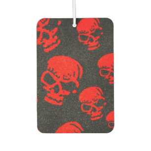 Rode Skulls op zwart Luchtverfrisser