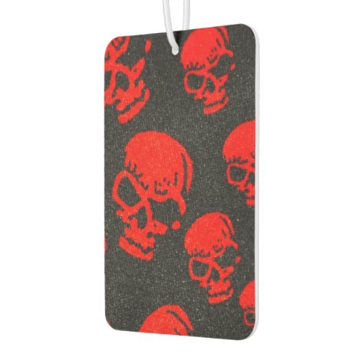 Rode Skulls op zwart Luchtverfrisser (Links)
