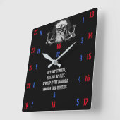 RODE SKY BIJ NACHT, ZACHTERS. ROOD VIERKANTE KLOK (Hoek)