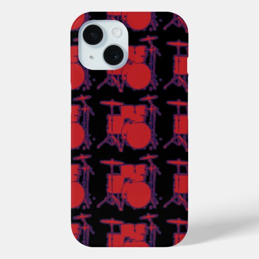 rode slagtrommels Case-Mate iPhone case (Achterkant)
