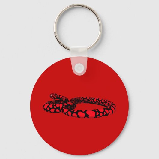 Rode slang met hart sleutelhanger (Voorkant)