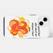 Rode slang op een gouden bloem | Uniek & luxe iPhone Hoesje (Achterkant horizontaal)