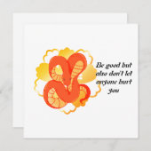 Rode slang op een gouden bloem | Uniek & luxe Kaart (Voorkant / Achterkant)