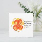 Rode slang op een gouden bloem | Uniek & luxe Kaart (Staand voorkant)