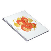 Rode slang op een gouden bloem | Uniek & luxe Notitieboek (Rechterzijde)