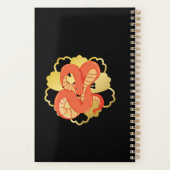 Rode slang op een gouden bloem | Uniek & luxe Planner (Achterkant)