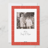 Rode Slang & Paddenstoel Foto Chinees Nieuwjaar Feestdagenkaart (Achterkant)