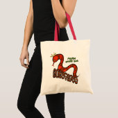 Rode slang tote bag (Voorkant (product))