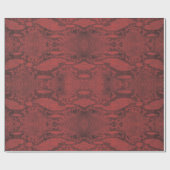 Rode Slangenhuid Print Cadeaupapier (Vlak)