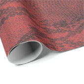 Rode Slangenhuid Print Cadeaupapier (Rol Hoek)
