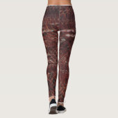 Rode Slangenschubben Leggings (Achterkant)