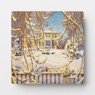 Rode slee huis, Winter Lawren Harris Fotoplaat