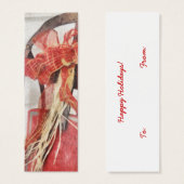  rode slee met boog geschenk Label Mini Visitekaartjes (Voorkant /achterkant)