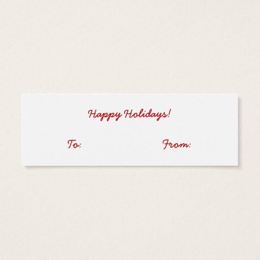  rode slee met boog geschenk Label Mini Visitekaartjes (Achterkant)