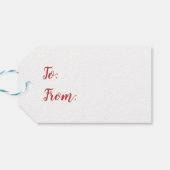 rode slee sneeuw kerstmetaal Ornament Cadeaulabel (Achterkant Horizontaal)