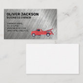 rode sleepwagen | Metallic Grunge achtergrond Visitekaartje (Voorkant / Achterkant)