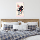 Rode slopende zwarte vogel van John James Audubon Canvas Afdruk (Insitu (Slaapkamer))
