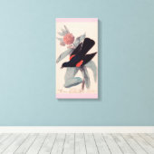 Rode slopende zwarte vogel van John James Audubon Canvas Afdruk (Insitu (Houten vloer))