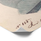 Rode slopende zwarte vogel van John James Audubon Poster (Hoek)