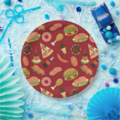 Rode Snack Time Picnic Paper-Borden Papieren Bordje (Feest)