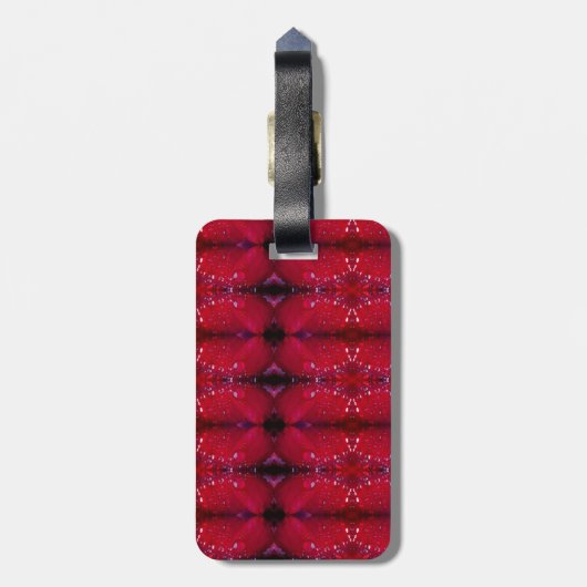 Rode Snapdragon X Recoleta Ikat Ook Bagagelabel (Achterkant verticaal)