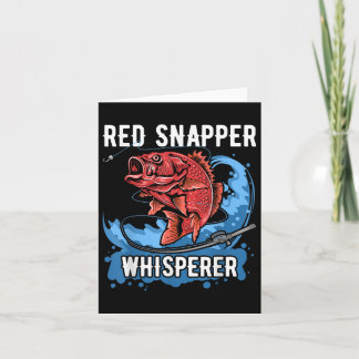 Rode Snapper Fluisteraar Shirt Diepzee Vissersdoek Kaart