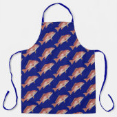 Rode Snapper Patroon Uniseks Keuken Schort (Voorkant)