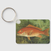 Rode Snapper Vis in de Oceaan,  Marine Life Sleutelhanger (Achterkant)
