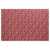 Rode Snapper Vis Patroon Rood Naaistof Stof (Fat Quarter)