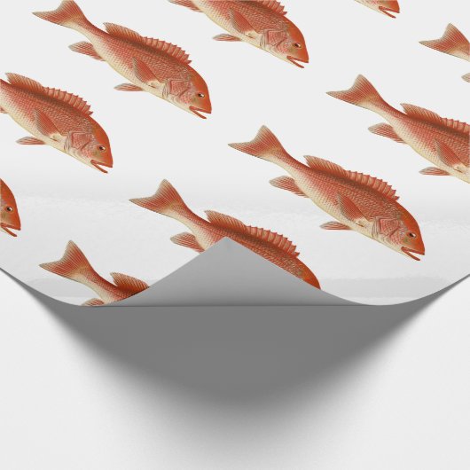 Rode Snapper Wrapping Paper Cadeaupapier (Hoek)