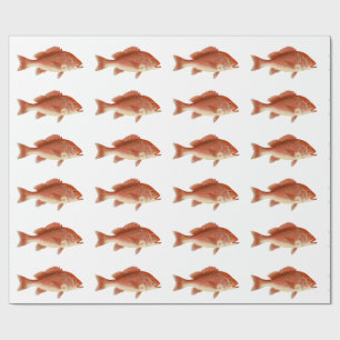 Rode Snapper Wrapping Paper Cadeaupapier