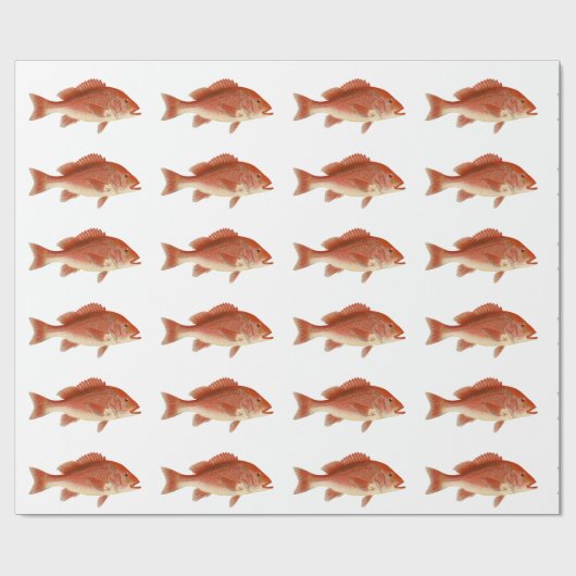 Rode Snapper Wrapping Paper Cadeaupapier (Vlak)