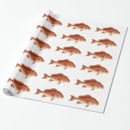 Rode Snapper Wrapping Paper Cadeaupapier