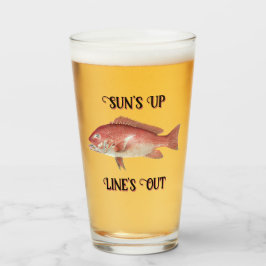 Rode Snapper Zonnen Uit Lijnen Uit Zeggen Glas