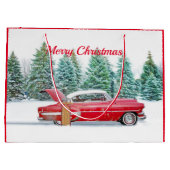  rode sneeuw met kerstmis groot cadeauzakje (Achterkant)