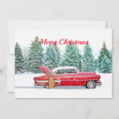  rode sneeuw met kerstmis kaart (Voorkant)