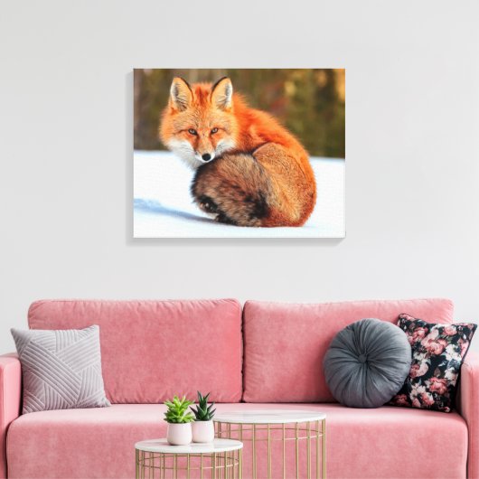 Rode sneeuw | Yukon Canvas Afdruk (Insitu (Woonkamer))