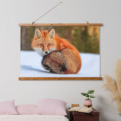 Rode sneeuw | Yukon Hangend Wandkleed (Slaapkamer)