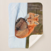 Rode sneeuw | Yukon Sherpa Deken (Voorkant)