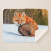 Rode sneeuw | Yukon Sherpa Deken (Voorkant (horizontaal))