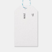 Rode sneeuwbol sneeuwvlok foto cadeaulabel (Achterkant)