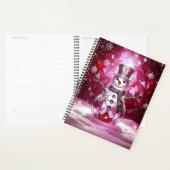 Rode Sneeuwman Sneeuwvlokken Vakantie Planner (Display)