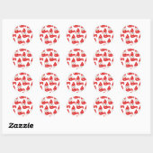 Rode sneeuwmannen sjaals Stickers (Vel)