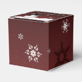Rode sneeuwpopperenkast voor kerstmis bedankdoosjes (Voorkant Zijde)