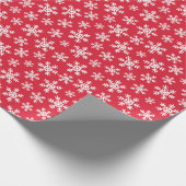 Rode Sneeuwvlok Cadeaupapier (Hoek)