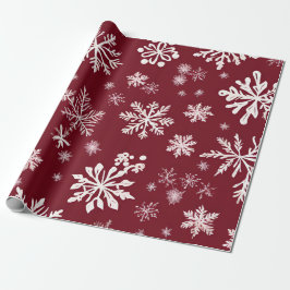 Rode Sneeuwvlok Cadeaupapier