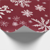 Rode Sneeuwvlok Cadeaupapier (Hoek)