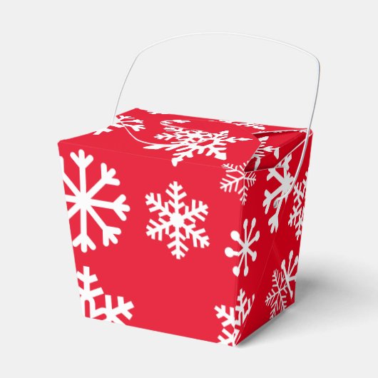 Rode Sneeuwvlok Cookie Kerstdoos Bedankdoosjes (Voorkant Zijde)