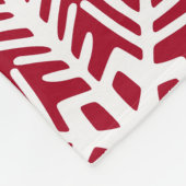 Rode sneeuwvlok fleece deken (Hoek)